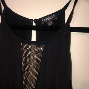 EXPRESS | Gold and black flowy top